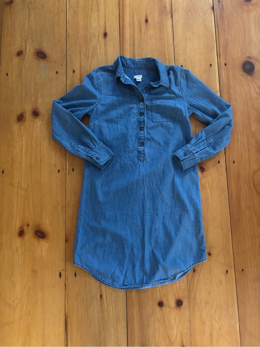J.Crew Chambray Popover Shirt Dress XS